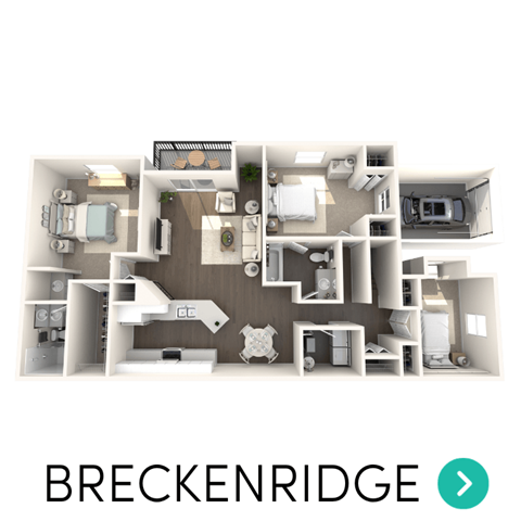 3 bedroom 2 bathroom floor plan Aspen Lakes Estates in Holt, MI